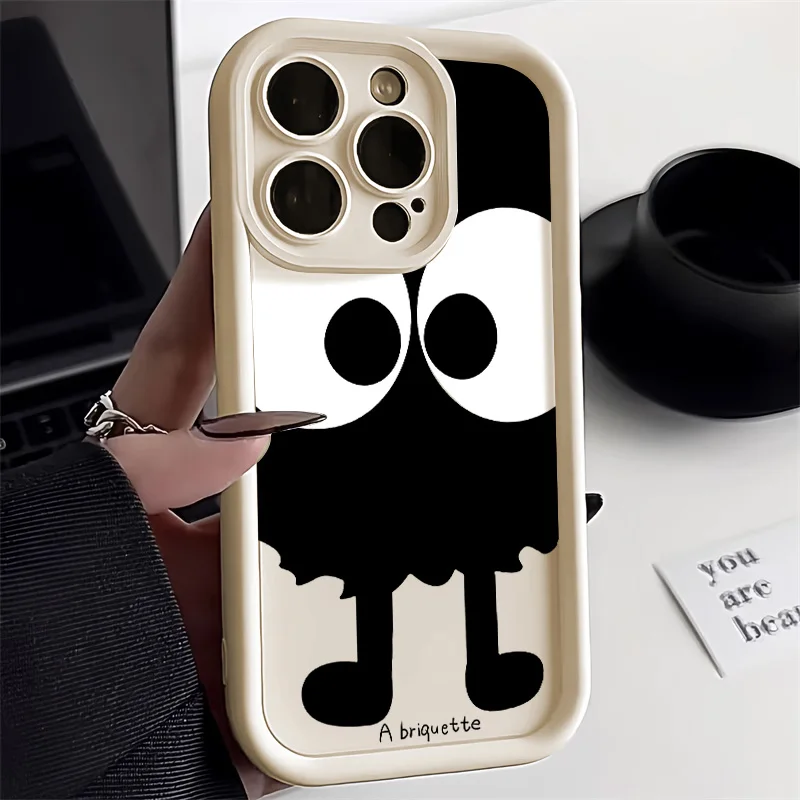 Black Briquette Phone Case For Xiaomi Redmi Note 12 Pro 11 10 Pro 12C 10C 10 9T 9C 9A Mi 11 Lite Poco X5 M5S Soft Silicone Cover