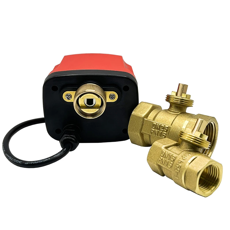 DN15-DN50 Motorized Ball Valve 2-Wire/3-Wire Waterproof IP65 2-Way/3-Way Electric Water Valves Female Thread 12V 24V 220V