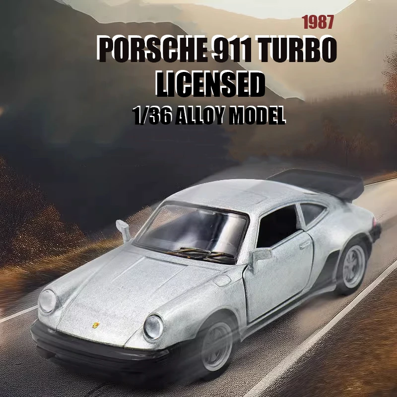 1/36 포르쉐 911 터보 레이싱 카 모델 장난감 시뮬레이션 합금 미니어처 다이캐스트 풀백 수집 아이 생일 선물 장식품 Recom
