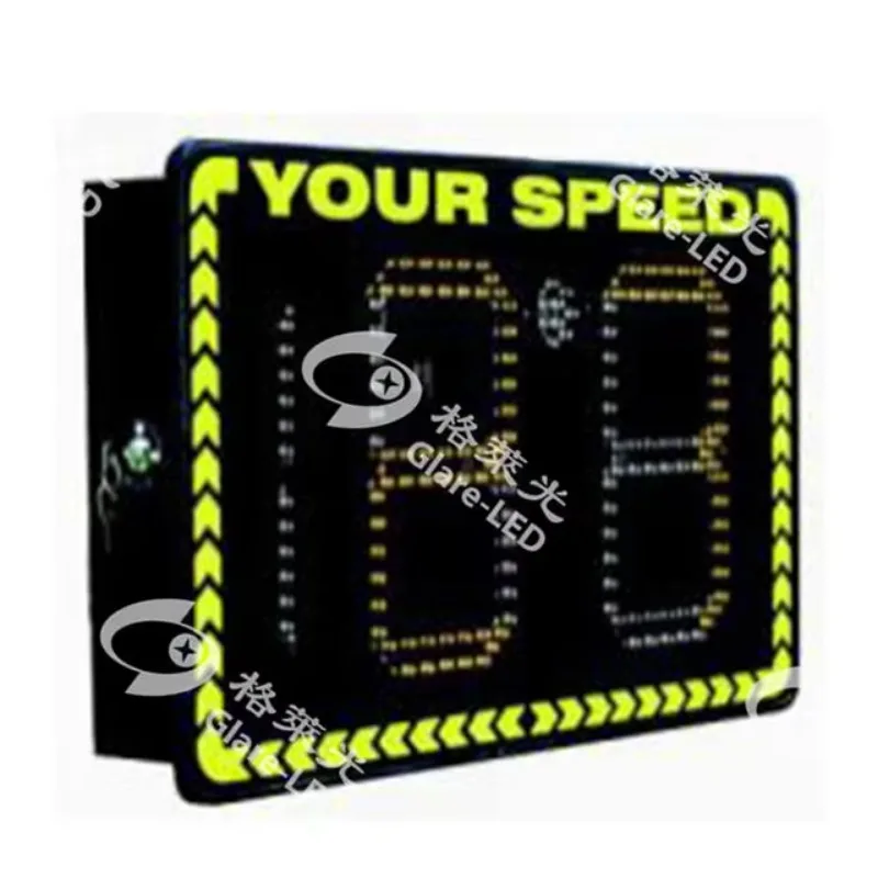 Highway Solar Power Radar Detection Pre-warning Sign Car Speed Limit Led Board Panel