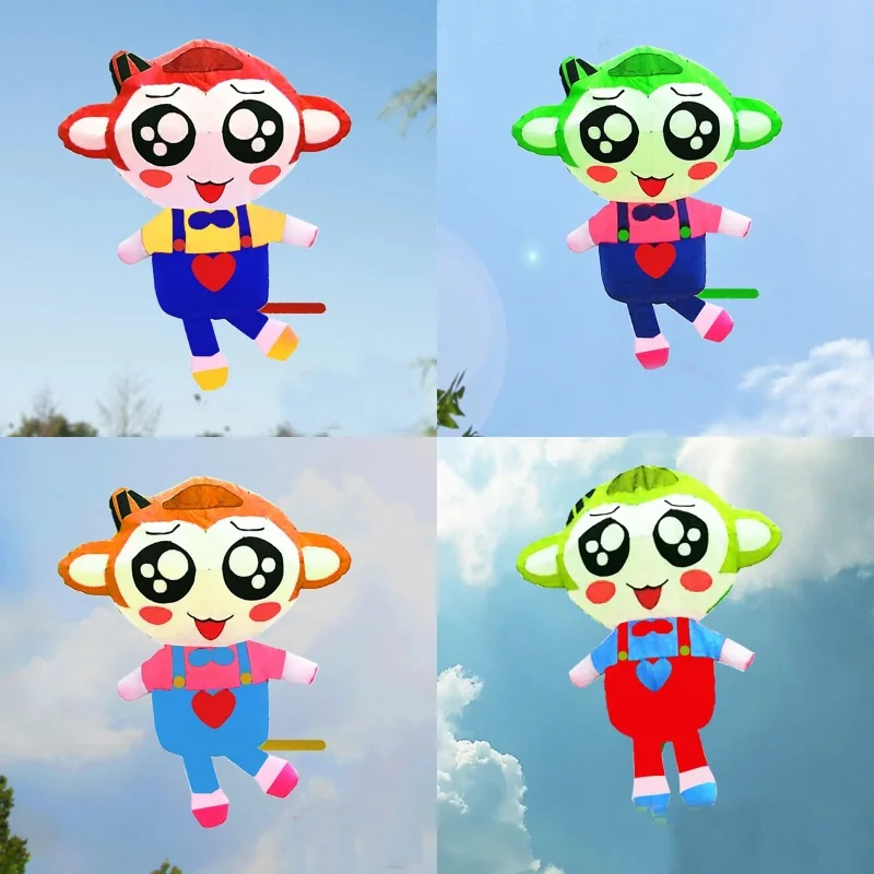 

free shipping monkey soft kite outdoor flying toys kites for kids cerf volant weifang animal kite ripstop nylon cometa pendant