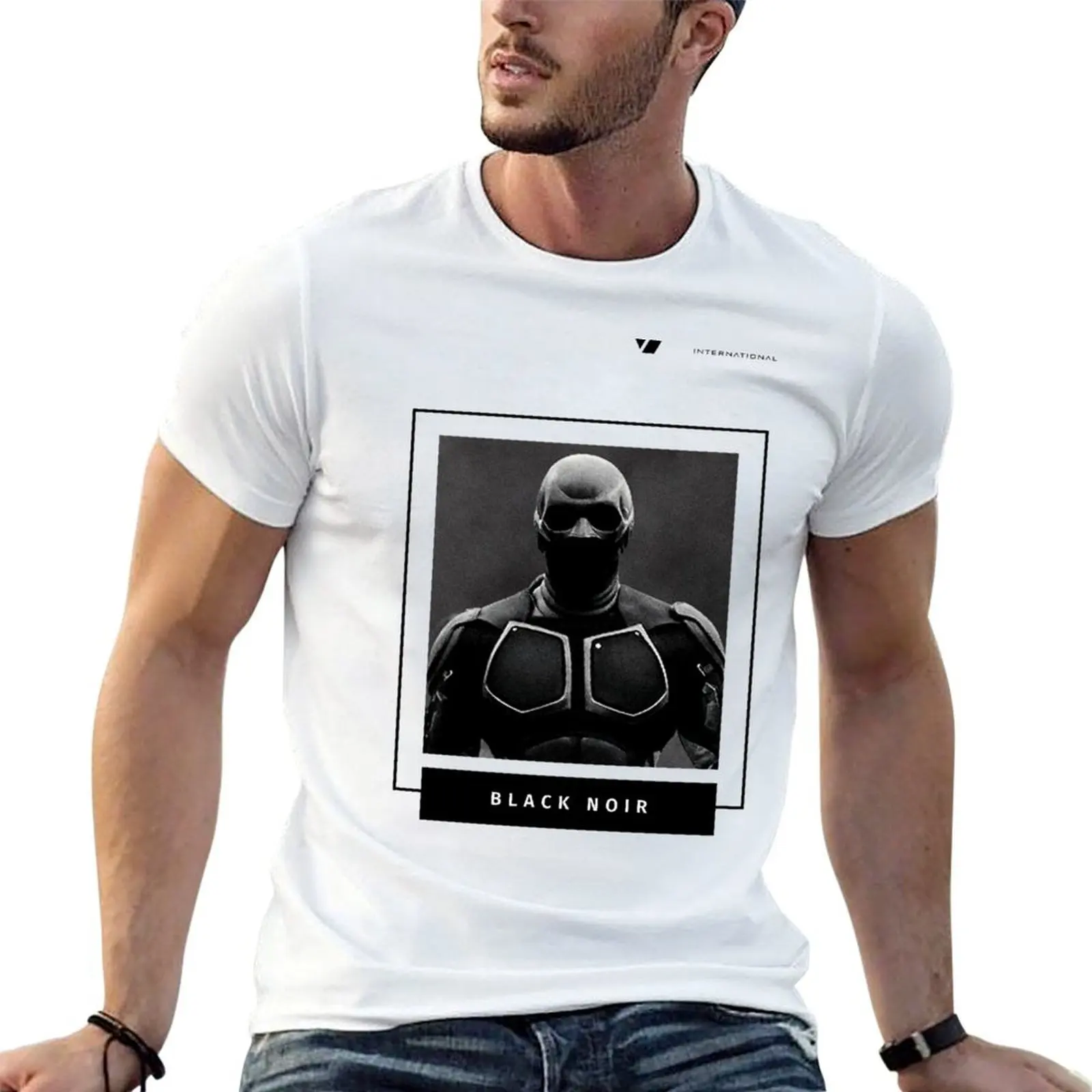 Black Noir Vought International T-Shirt tops Funny t-shirt mens plain t shirts
