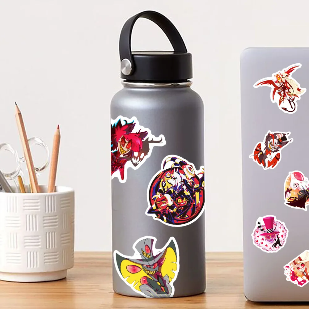 50Pcs Hazbin Hotel Graffiti Stickers for Luggage Storage Box Water Cup Phone Laptop Helmet Refrigerator DIY Decoration Sticker