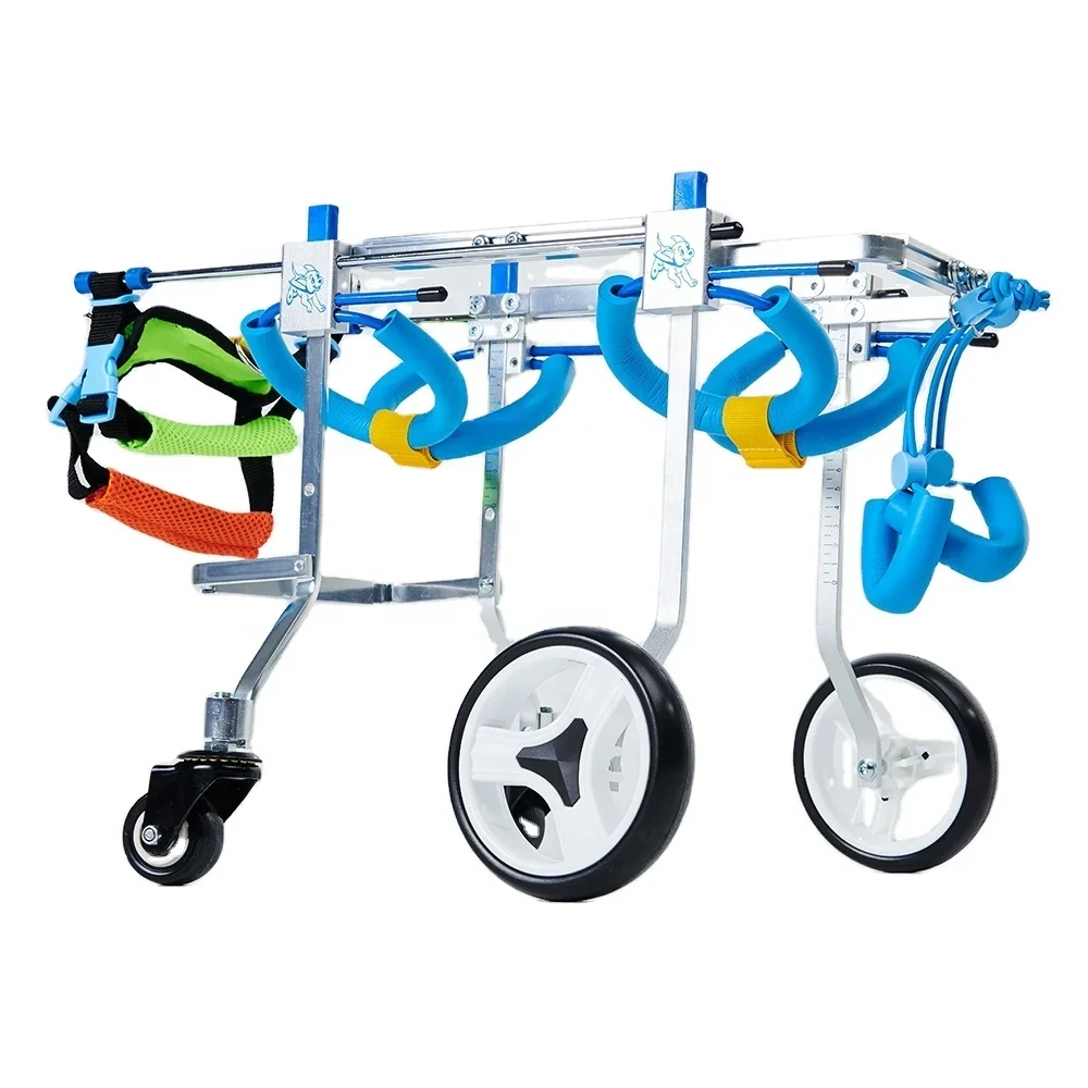 

Wholesale High Quality Adjustable Aluminum Four-wheeled Pet For Quadriplegic Disability Dogs And Cats XS