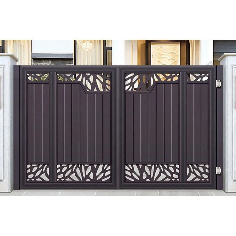 Customization Automatic Double Panels Swing Style Driveway Gates Latest Main Gate Designs with Decorative Aluminum for Entry