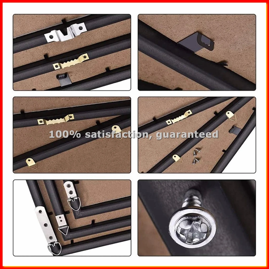 96Pcs/Set Picture Photo Frame Hanging Hooks with Screws Kit for Office Home Painting Hanger Assorted-A68X