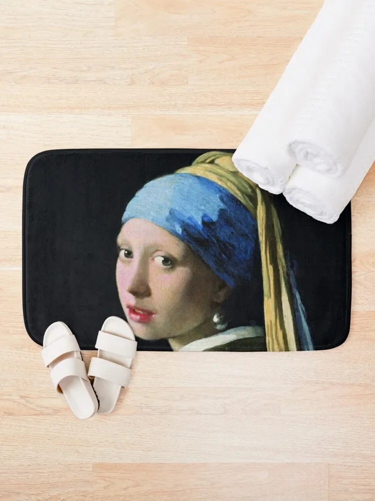 Jan Vermeer Girl With A Pearl Earring Bath Mat Carpet For Bath Anti-Skid Waterproof Bathroom Rugs Carpet Rug Mat