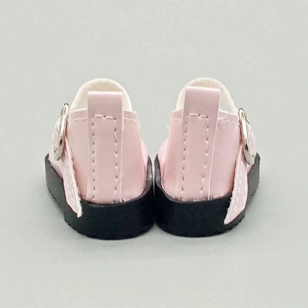 Mini Flat Bottomed Toy Shoes Bottomed Glossy Leather Leather Shoes DIY 4.7cm X 2.5cm Doll Shoes 1/6 Point Doll