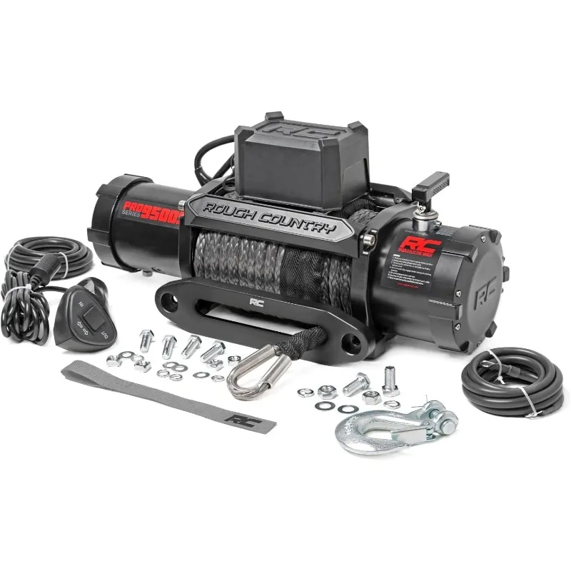 

Rough Country 9,500LB PRO Series Electric Winch | Synthetic Rope - PRO9500S