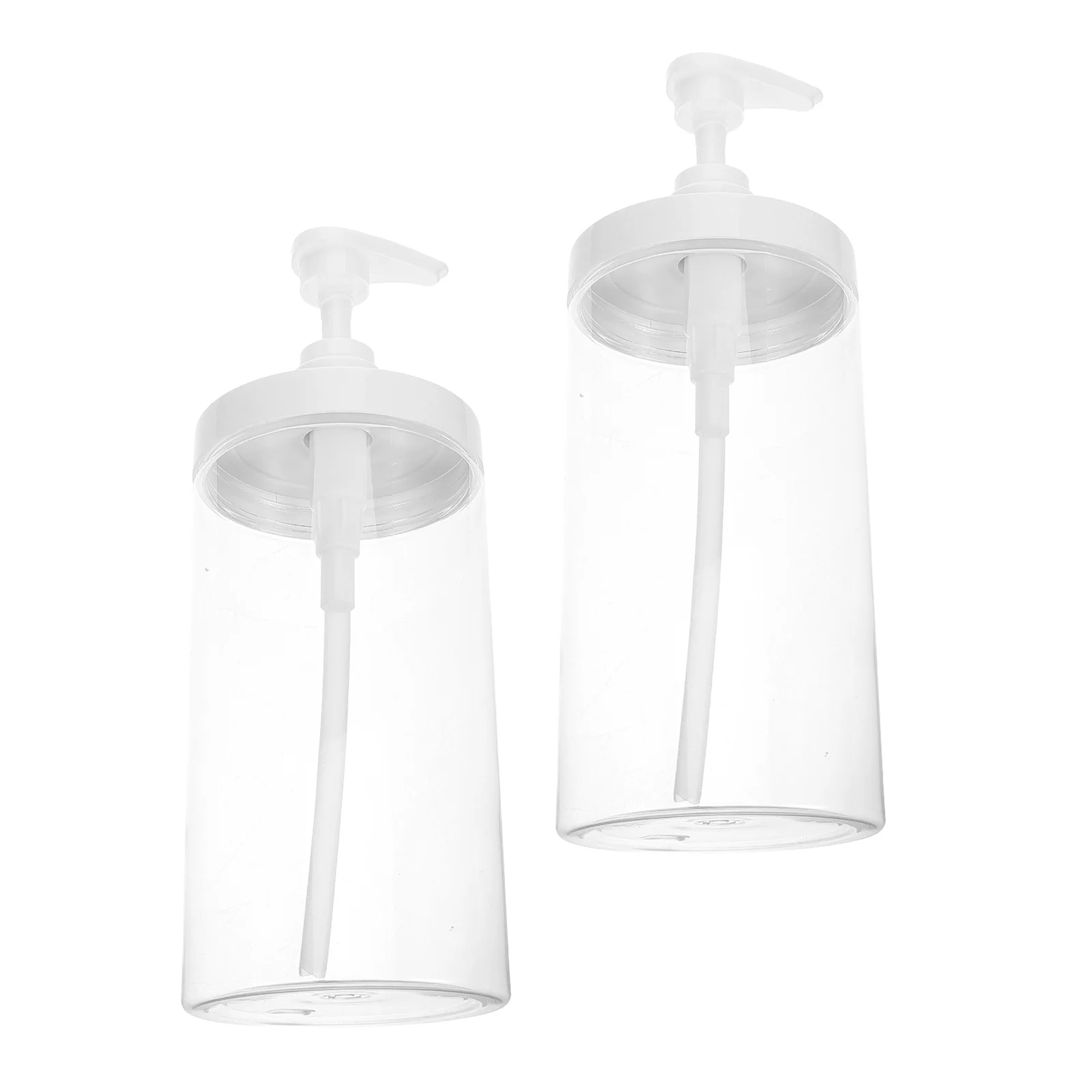 Bouteilles distributrices de voyage, 2 pièces, bouche large, étanche, rechargeable, pompe Portable, transparente, pour shampoing, Lotion, articles de toilette