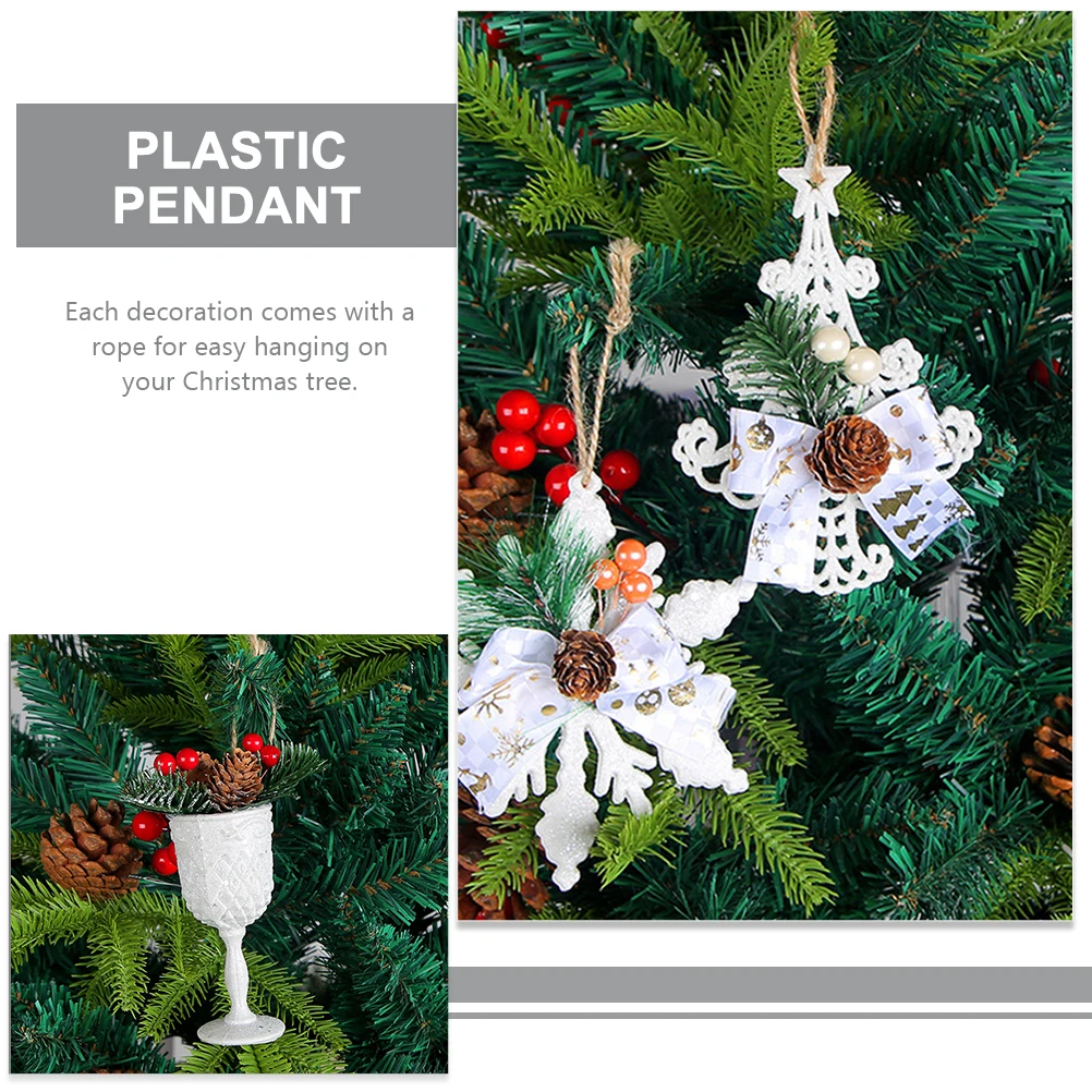

4 Pcs Christmas Tree Pine Cone Pendant Decorations Vintage Home Hanging naments Materials Easy Installation Xmas Decor