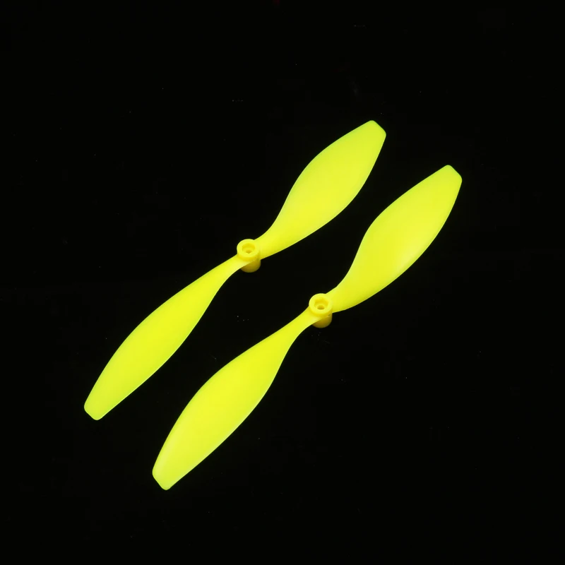 10PCS Slow-speed Motor Propeller Dia 3mm Yellow Blades 9070 8030 9047 8060 9048 Prop Paddle for RC Fixed Wing Airplane Model