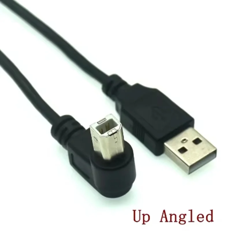 USB 2.0 A Male ke USB B Male tipe B BM KANAN SUDUT Printer Scanner 90 derajat kabel 30cm 0.5m 100CM 300CM BM kabel bersudut