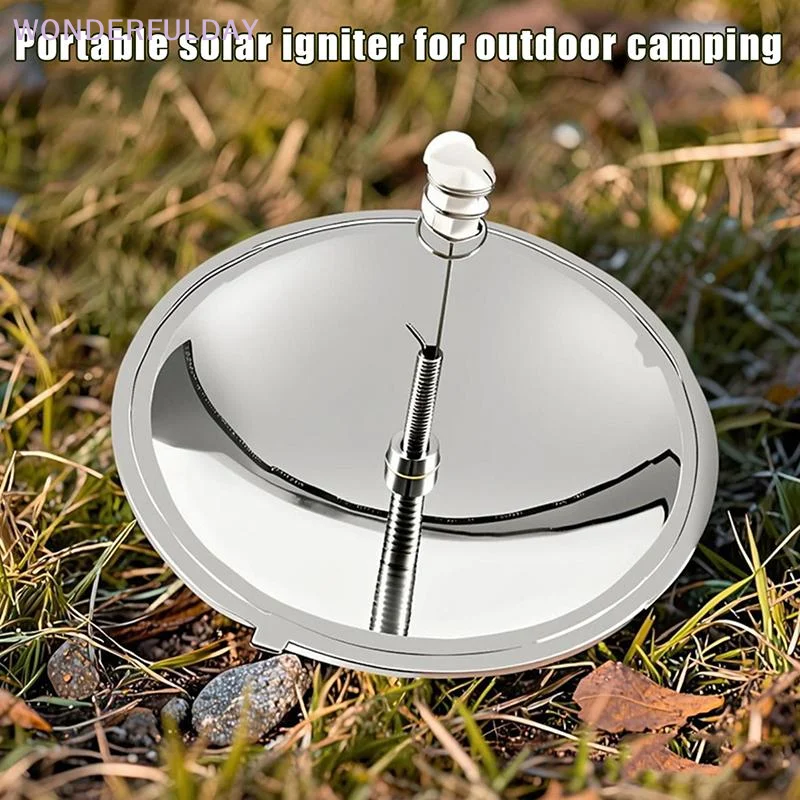 New Solar Lighter Outdoor Fire Ignition Waterproof Windproof Emergency Travel Kits Portable Camping Hiking Survival Tool Gear