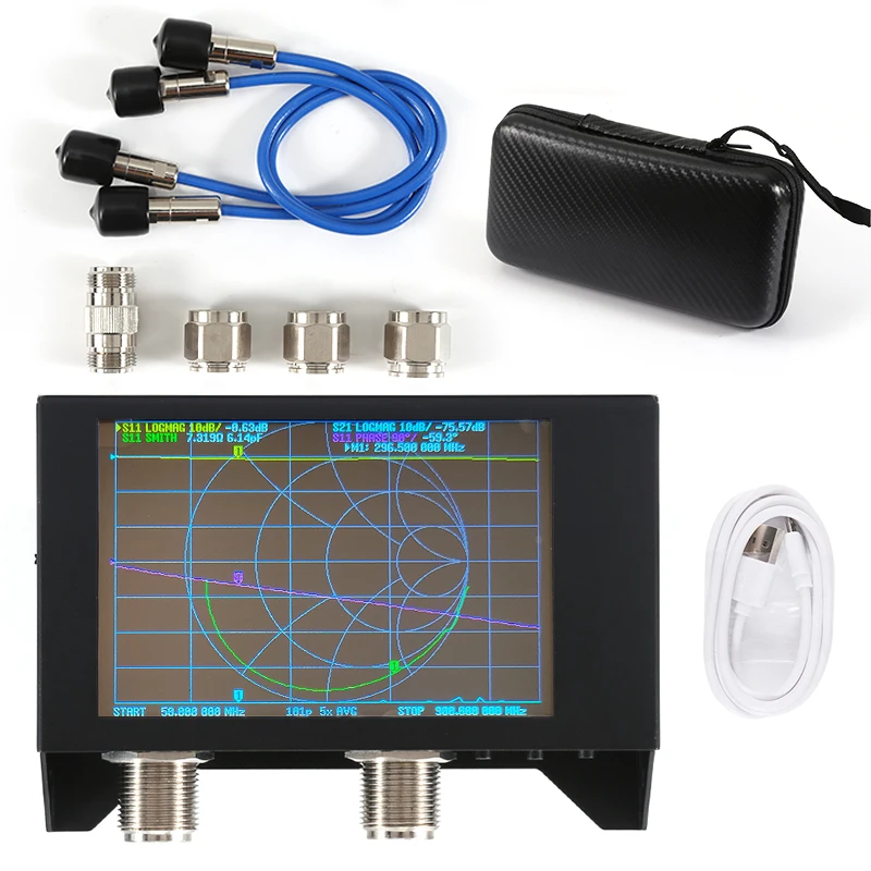 Nowy analizator sieci wektorowej 4.0 cali LCD 50KHz -3GHz SAA-2N NanoVNA V2 analizator antenowy krótkofalowo HF VHF UHF S-A-A-2 NanoVNA