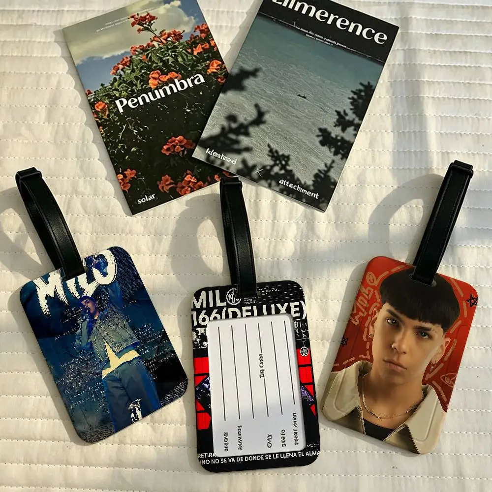 Cool Hot Singer M-Miloj Universal PVC Luggage Tag Anti lost With Information Card Suitcase Backpack Identification Label