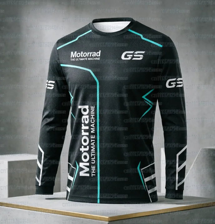 2026 Herren GS Motorrad-Abenteuer Langarm-T-Shirt Schnelltrocknend Atmungsaktives Moto-Trikot für Biker Fahr-T-Shirt Familien-Match 2026