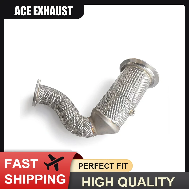 

ACE SUS304 High Quality Exhaust Catalytic Downpipe for Porsche Cayenne 2017-2019 3.0T With Heat ShieldExhaust Pipes