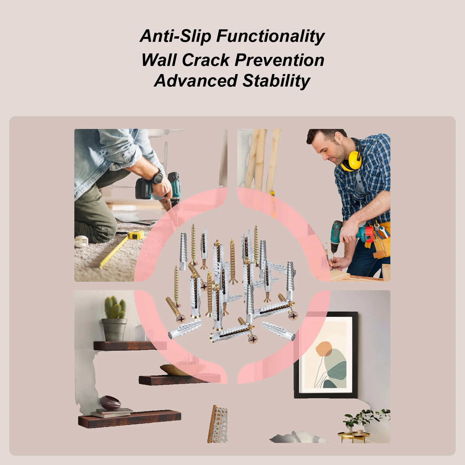 Expansion Bolts For Drywall Wall Fasteners For Drywall Hardware Nut For Drilling Concrete Plaster Board Wood Furniture Shelf