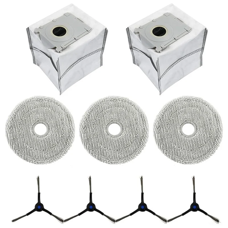 -A64E Replacement Accessories For Ecovacs Deebot Mini Robot Vacuum Cleaner- Mop Cloth, Dust Bag, Side Brush Set