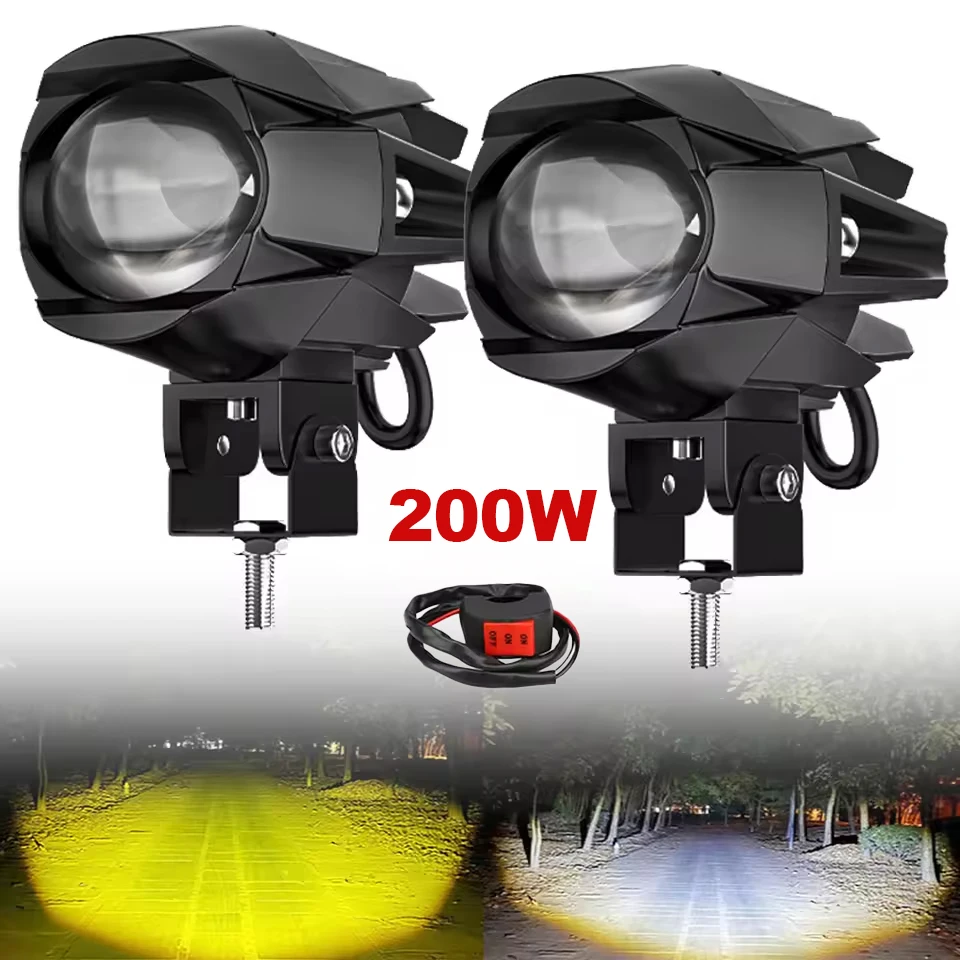 

200W 3Inch Motorcycle Spotlight Fog Light Off Road Driving Light Off Road for ATV UTV Truck 4x4 F800GS F700GS Auxiliary Light