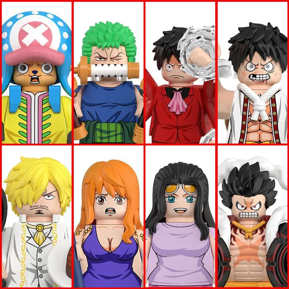 wm6189 Neues Modell Luffy Zoro Nami Sanji Chopper Bausteine Mini-Actionfiguren Zubehör Halloween Weihnachtsgeschenk