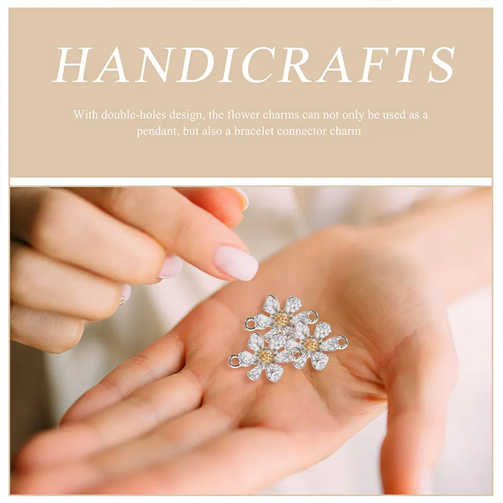 

20pcs Lightweight Flower-shaped Diy Bracelet Necklace Accessories Handmade Pendants Craft Decorations