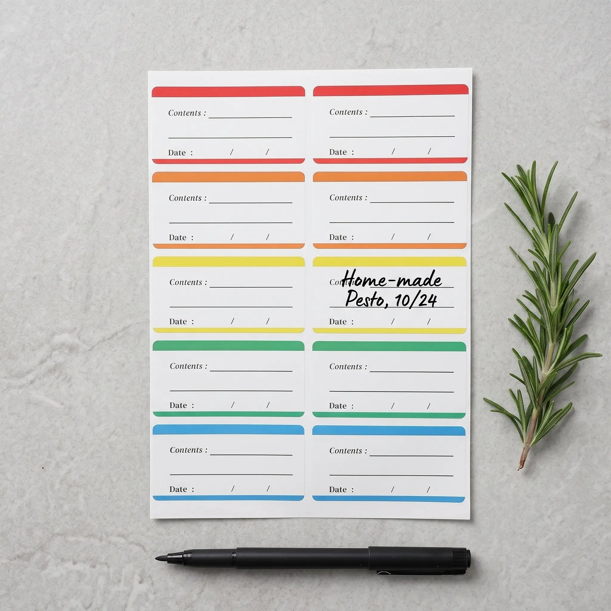 100 pcs Magnets Refrigerator Fridge Magnetic Kitchen Home Office Halloween Christmas New Year Food Storage Labels Removable