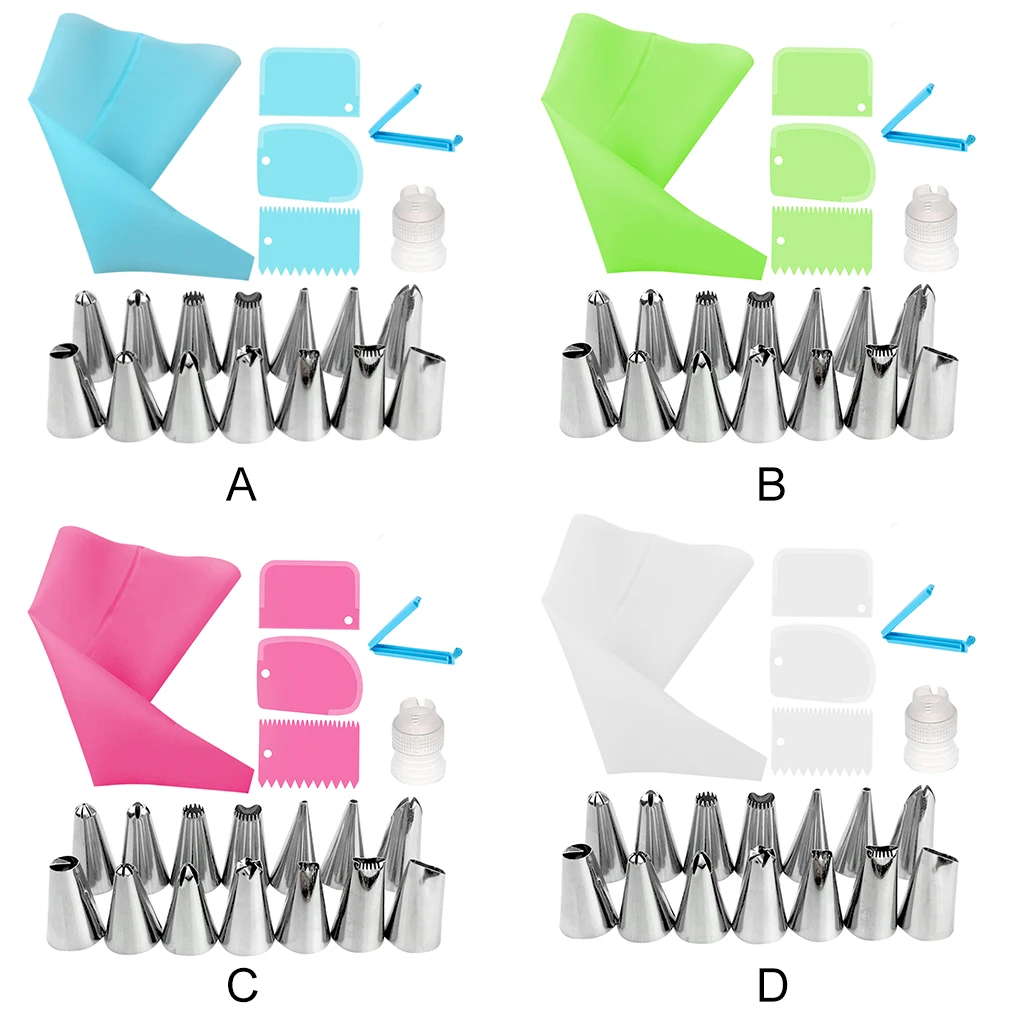 Conjunto De Cozimento De Bolo Reutilizável, Acessórios De Pastelaria Portátil, Cozinha Cozinhar Ferramentas De Raspador, 20Pcs