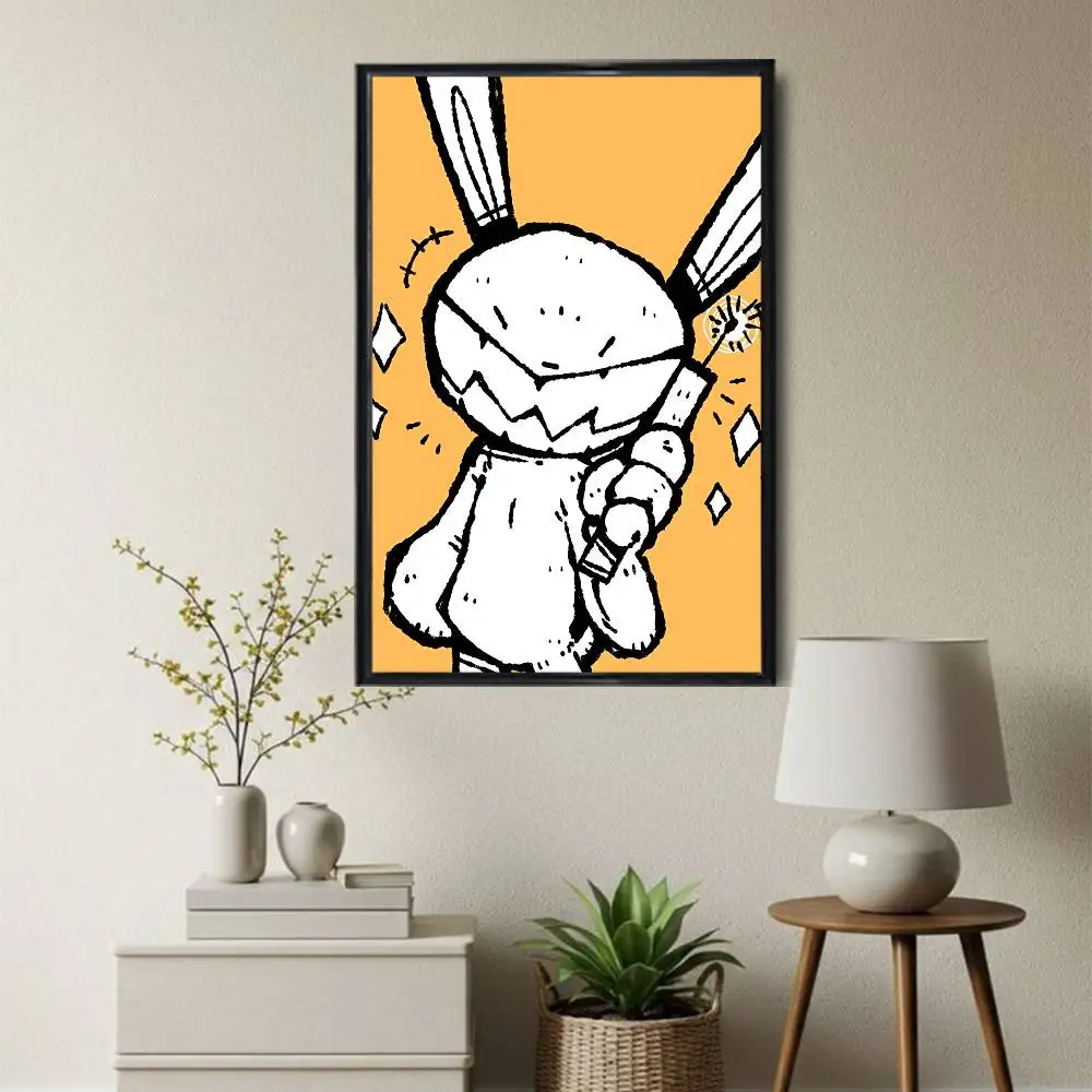 game cute Bosco Sam Max Poster Prints Wall Art Painting Picture Gift Living Room Bar Restaurant Dec Sticker Large