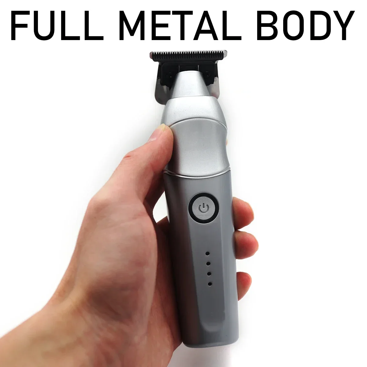 ماكينة تشذيب الشعر للرجال DLC T-Blade معدنية كاملة مع شاحن قاعدة صفر فجوة منخفضة الضوضاء ماكينة قص الشعر الاحترافية