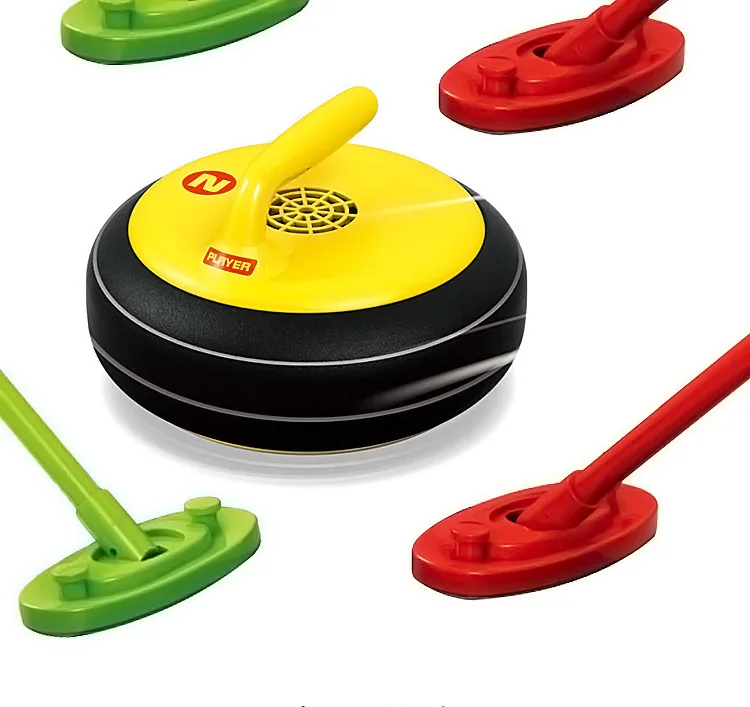 Curling Toy Set Indoor Sports Toy Electric Suspended Curling Ball Light Shuttle Hockey Educational Sets for Kids