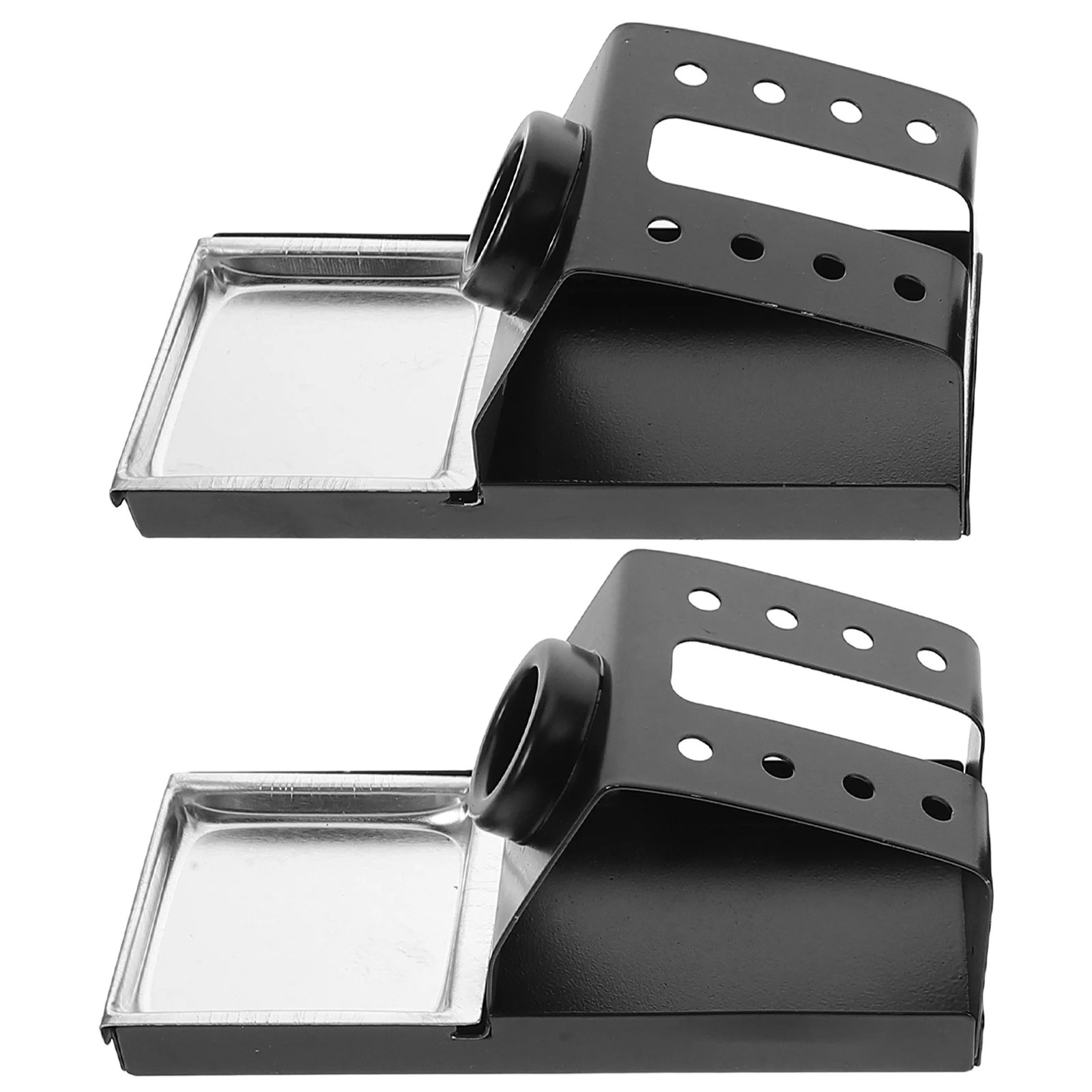 

2Pcs Soldering Iron Stand with Heat Resistant Tray and Tool Holder for Efficient Workbench Management Compact Soldering Station