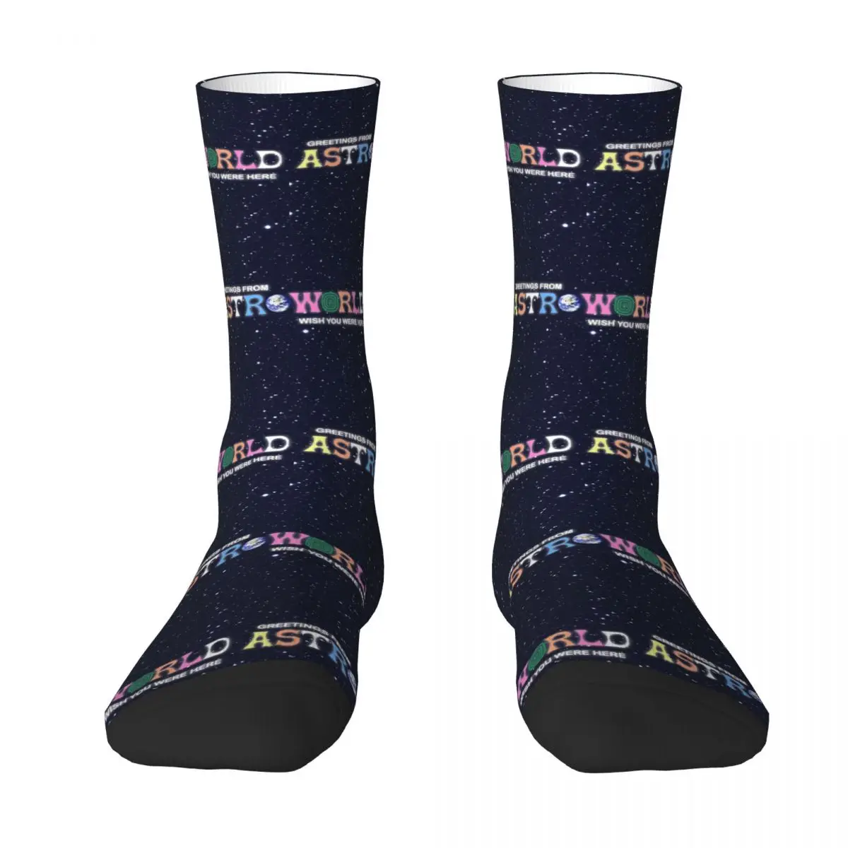 Greetings From, Astro Fan Cover Socks Harajuku Super Soft Stockings All Season Long Socks Accessories for Unisex Christmas Gifts