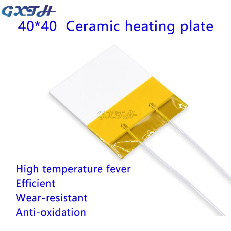 2PCS 40*40*2mm Ceramic Heating Piece Electric Heating Piece High Temperature Heating Piece Heating Plate MCH Alumina