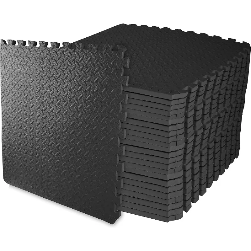 EVA Foam Interlocking Tiles for MMA, Exercise, Gymnastics and Home Gym Protective Flooring, 3/4