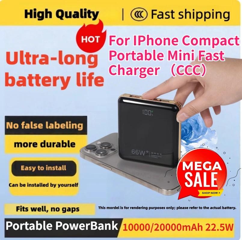 

10000/20000mAh 22.5W Portable Power Bank for IPhone Android Phone Compact Portable Mini Fast Charger （CCC）
