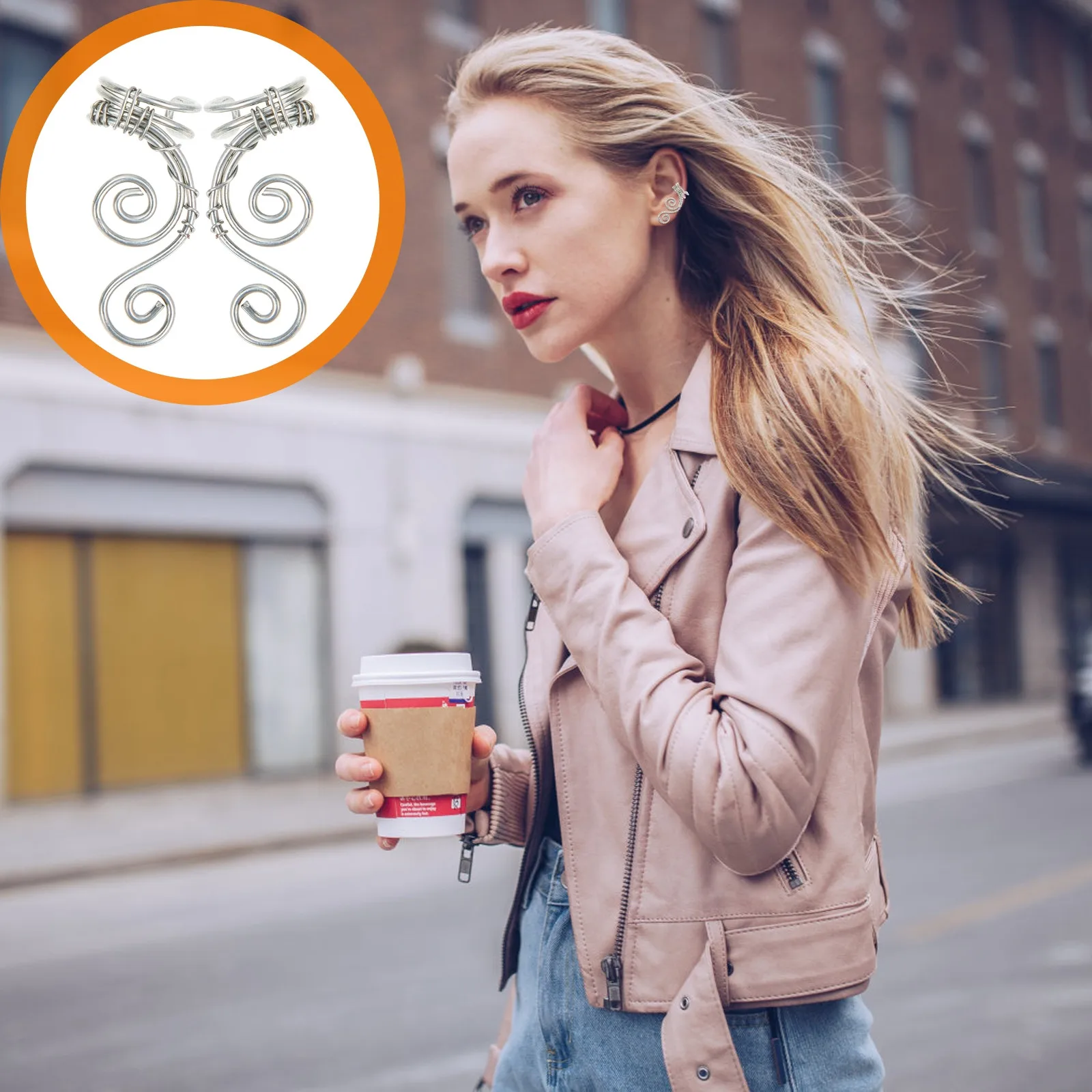 

Пара готических клипс-серьг в стиле панк для женщин, для выступлений, на день рождения, на каждый день, клипсы-манжеты на ухо