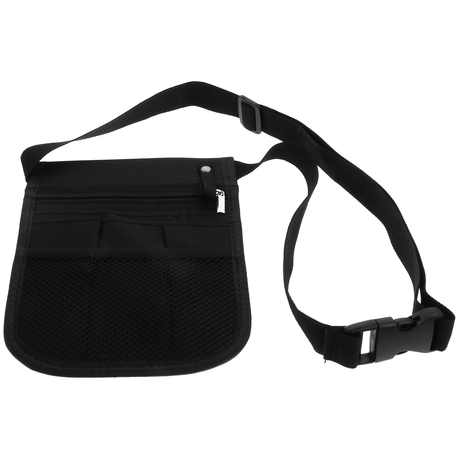 

Black Nurse Tool Bag Fanny Pack Medical Waist Pack Small Size Storage Pouch Oxford Cloth Durable Multiple Pockets Care Products