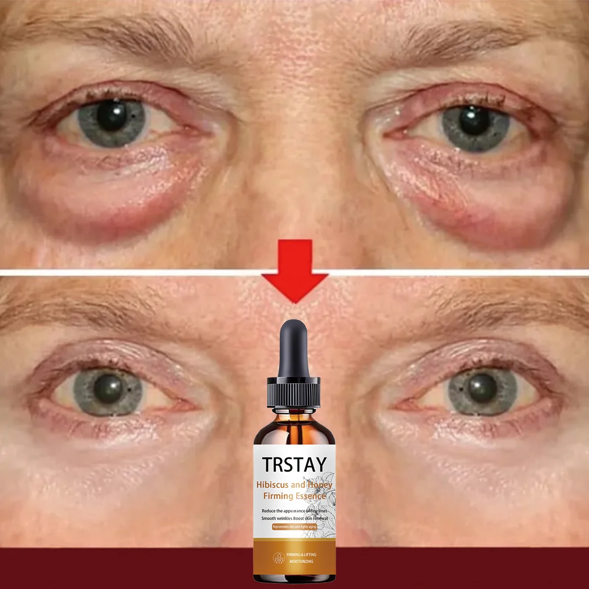 

TRSTAY Укрепляющая эссенция с медом гибискуса для ухода за кожей, уменьшает тонкие линии, разглаживает морщины, восстанавливает жизненную силу, борьбы со старением