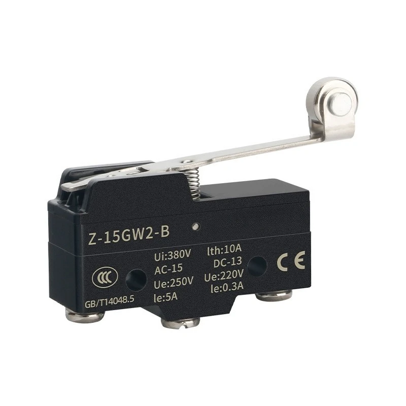 Self‑Reset Roller Lever Micro Limit Switch Silver Contact 10A‑15A