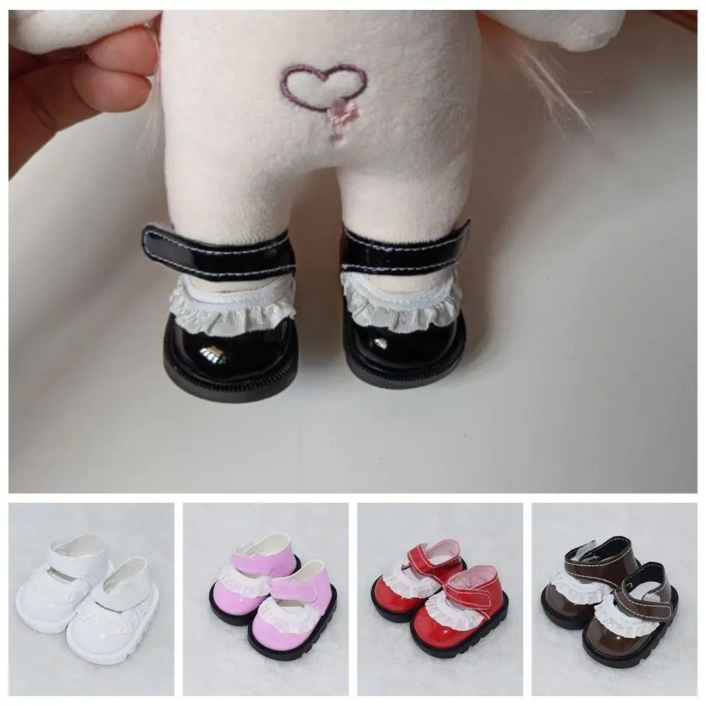 Baby Shoes 20cm Cotton Doll Lace Leather Shoes Adhesive Shoes Toy Doll Replacement Dressing