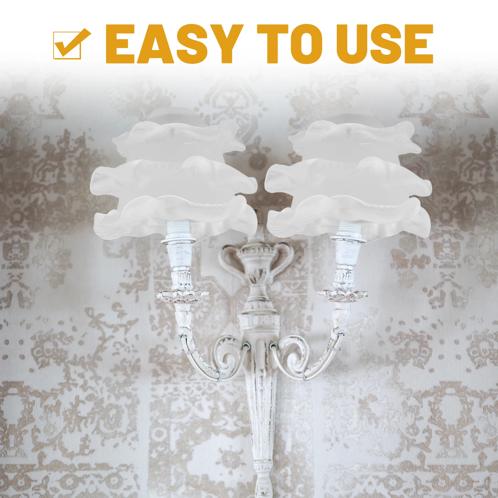 

Small Glass Wall Lamp Shade Layered Minimalist Replacement Lamp Cover Decorative Lampshade for Indoor Wall Light