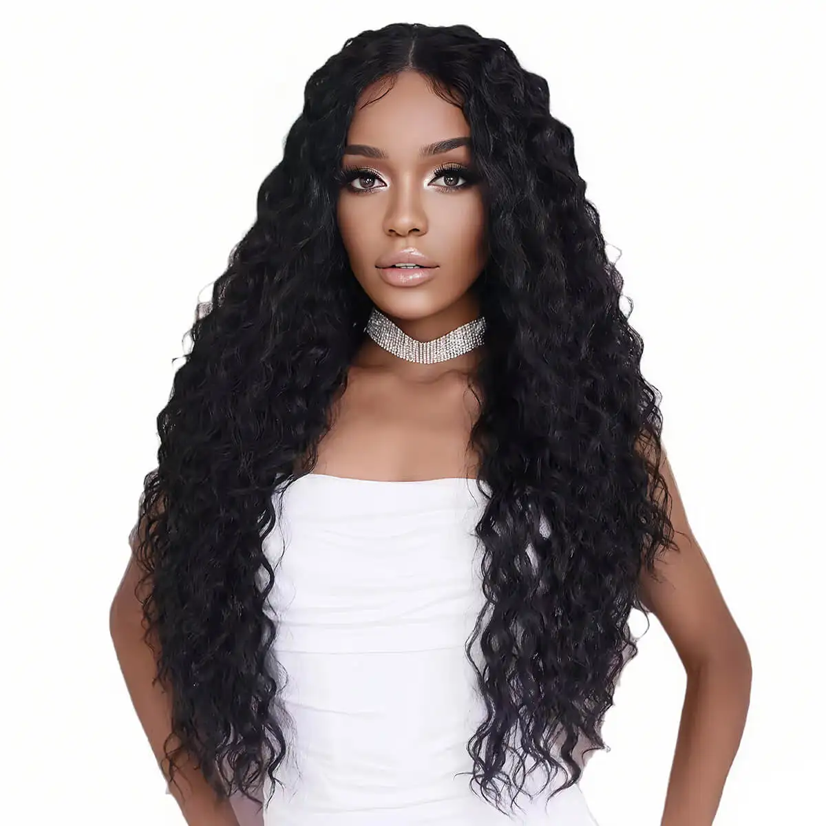 

9 шт./компл., супер длинные синтетические кудрявые вьющиеся волосы, 300 г, органическое волокно, волнистая волна, плетение волос, полный конец, пучок