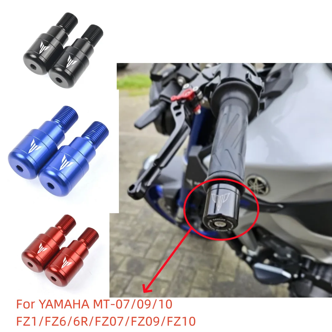 Motorcycle Bar End Caps CNC Handlebar Grips For Yamaha MT07 MT09 MT-10 MT-125  FZ1  FZ6 FZ6R FZ07 FZ09 FZ010 Handle Bar End