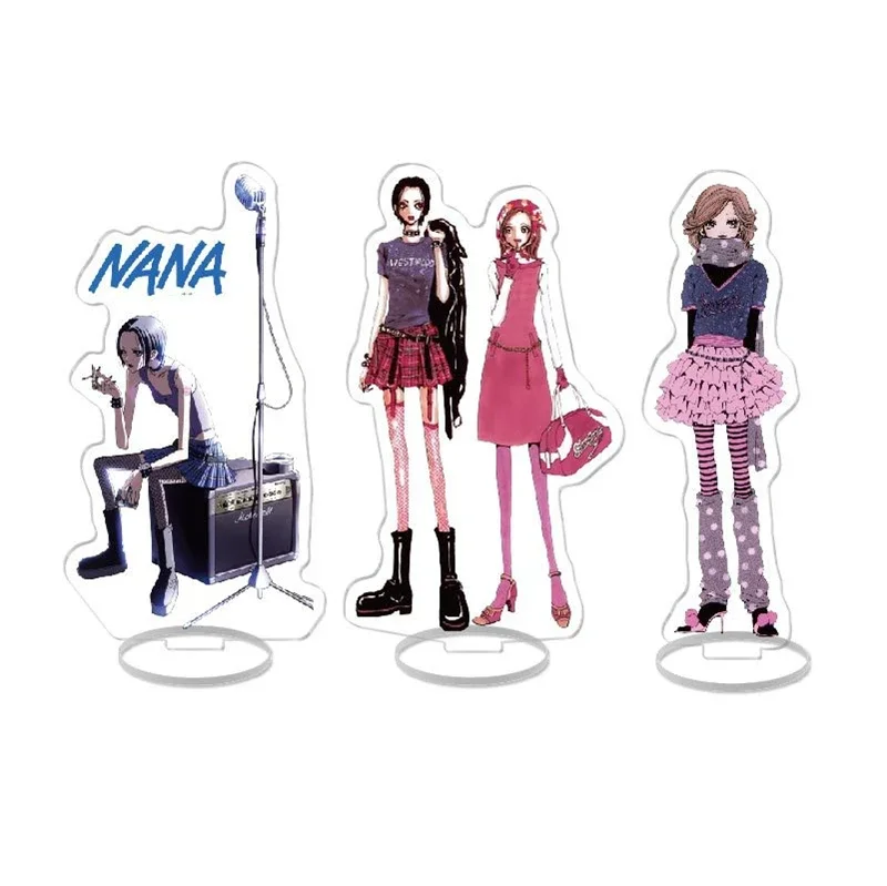 NANA-Anime Acrílico Stand para Exibição de Mesa, Preto e Branco Stand, Oosaki Nana, Komatsu, Hachi Okazaki, Shinichi, Coleção Chaveiro, Ornamento