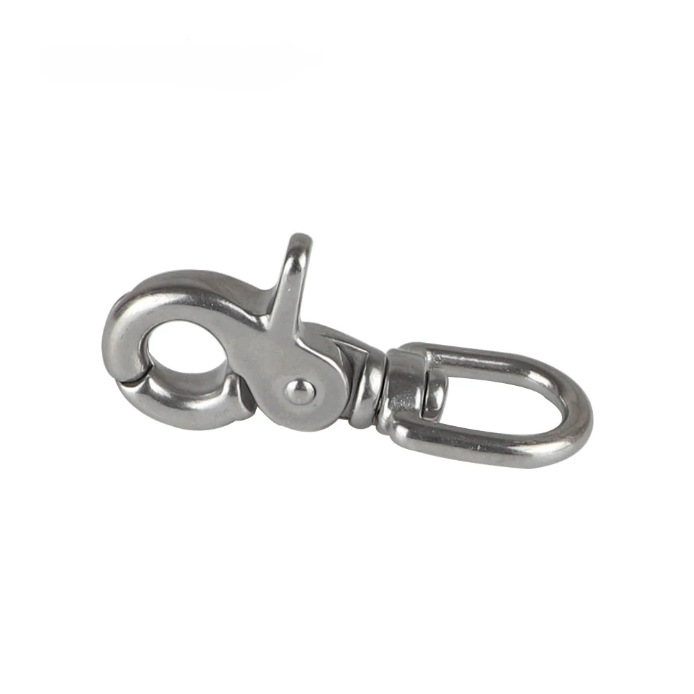 In acciaio inox 316 Nastri E Fettucce Sacchetto Trigger Girevole Lobster Catenacci Pinze Snap Hooks Weave Cordini Di Sicurezza Cordino Fibbie