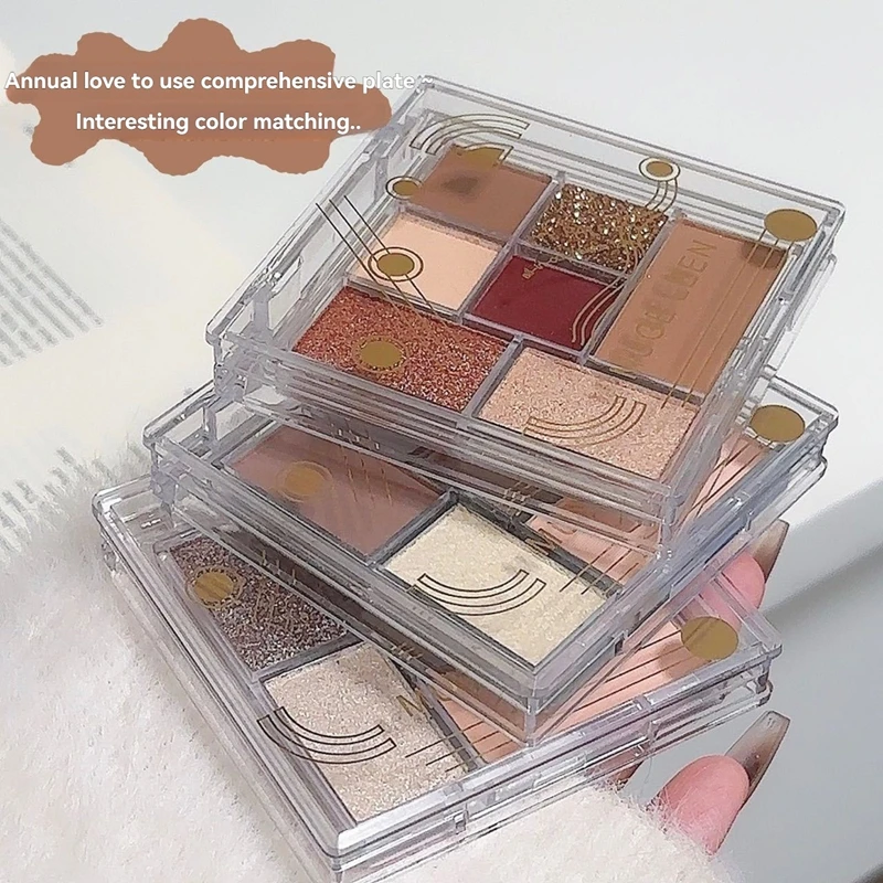 新7色マット韓国アイメイク顔料アイシャドウトレイ、長持ちアイメイクパレット、低彩度アイシャドウトレイ