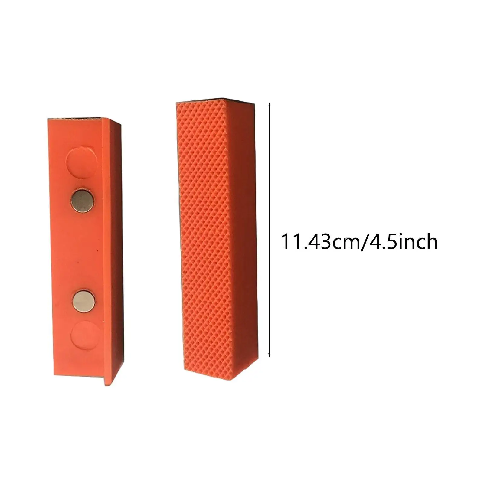 2Pcs Magnetic Vise Jaw Pads Jewelry Making Tool Practical Orange TPU Covers