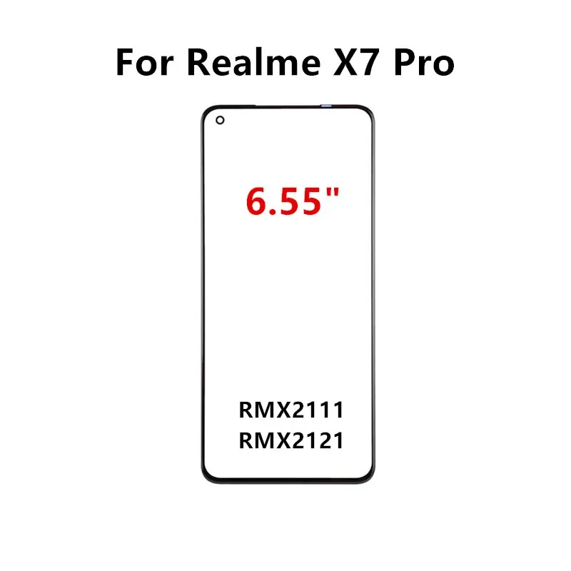 شاشة تعمل باللمس لـ Realme X X2 XT X3 SuperZoom X7 Pro X30 X50 M اللوحة الأمامية شاشة الكريستال السائل خارج الزجاج استبدال أجزاء الإصلاح + OCA
